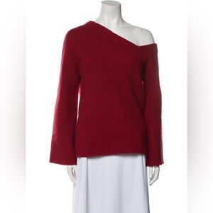 ALC Wool Cashmere Blend Bell Sleeve Sweater in Cherry Red sz xs